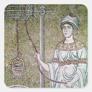 Die Frau von Samaria Quadratischer Aufkleber