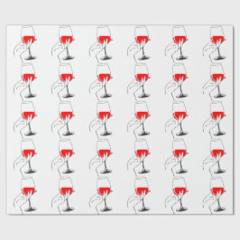Die Frauen halten Weinglas-Kunst in Händen Geschenkpapier