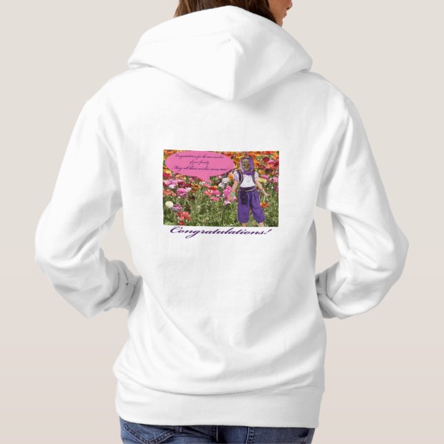 Die Frauen hoodie. Glückwünsche. Ozelot/Genie Hoodie (Rückseite)
