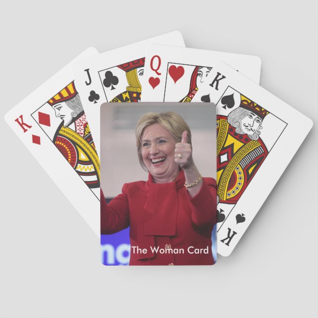 Die Frauen-Karte - Hillary Clinton Spielkarten (Rückseite)