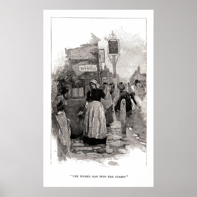 Die Frauen liefen in die Straßen Poster (Vorne)