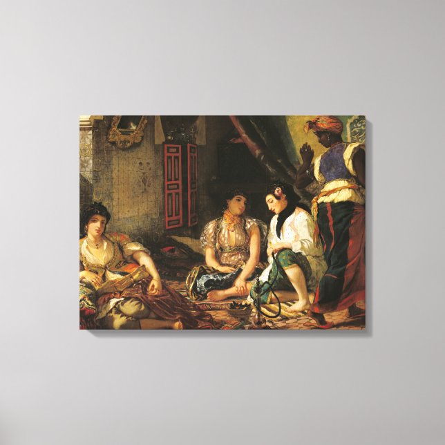 Die Frauen von Algier in ihrer Wohnung, 1834 Leinwanddruck (Vorderseite)