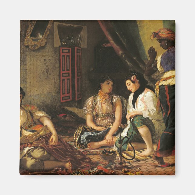 Die Frauen von Algier in ihrer Wohnung, 1834 Magnet (Vorne)