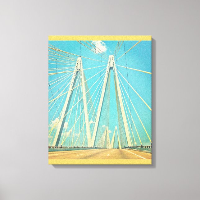 Die Fred Hartman-Brücke Leinwanddruck (Vorderseite)