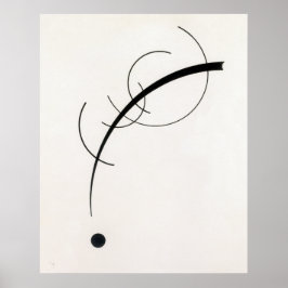 Die freie Kurve bis zum Punkt von Wassily Kandinsk Poster