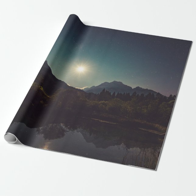 Die freie Natur unter einem Vollmond Geschenkpapier (Ungerollt)