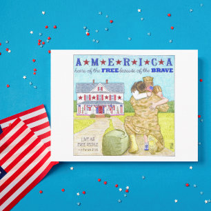 Die Freiheit Amerikas ist keine freie inspirierend Postkarte