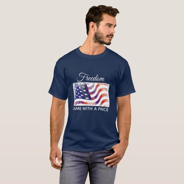 Die Freiheit der amerikanischen Flagge als Shirt d (Vorne ganz)