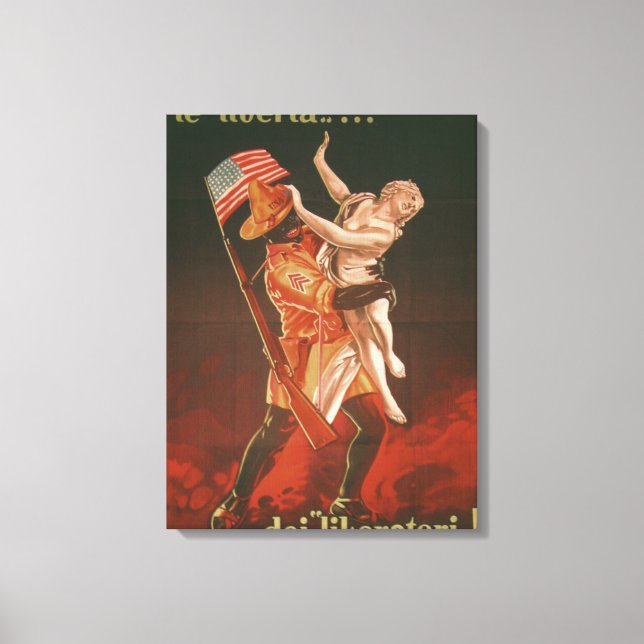 Die Freiheit der Befreier Propaganda Poster Leinwanddruck (Vorderseite)