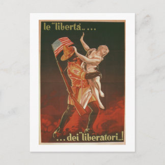 Die Freiheit der Befreier Propaganda Poster Postkarte