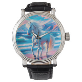 Die Freiheit der Berge durch den Ozean von Pferden Armbanduhr