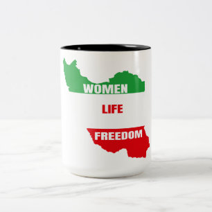 Die Freiheit der Frauen im Leben unterstützen Frau Zweifarbige Tasse