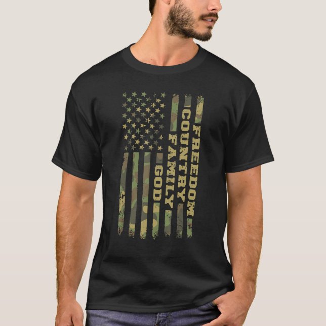 Die Freiheit des Vintagen Familienlandes T-Shirt (Vorderseite)