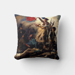 Die Freiheit, die das Volk führt, Eugene Delacroix Kissen