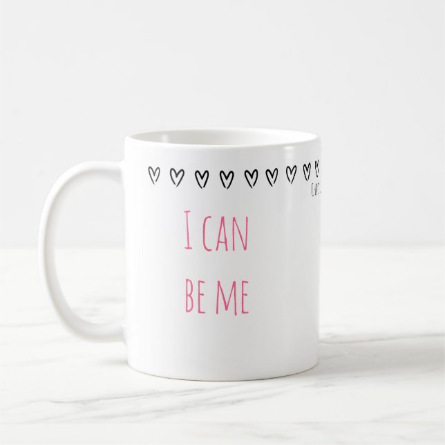 Die Freiheit, mich rosa zu trennen Kaffeetasse (Links)