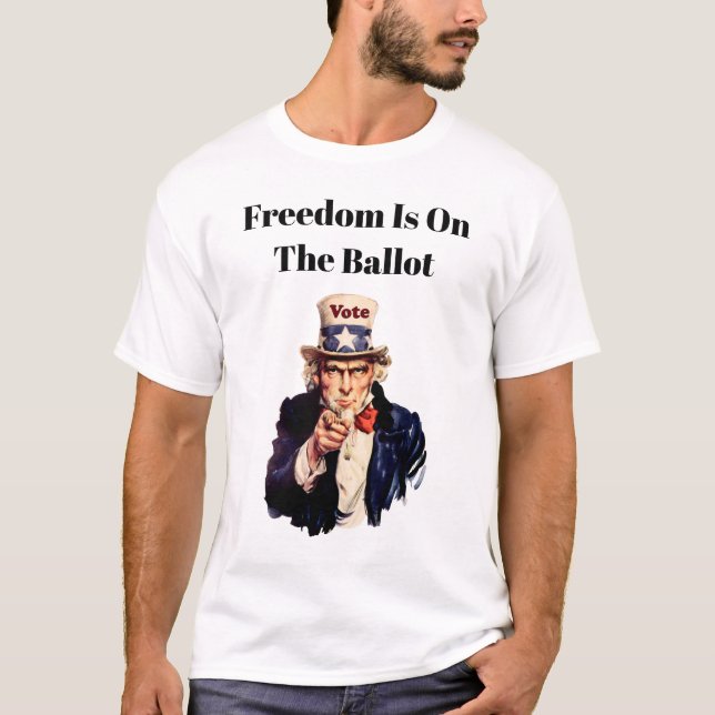 Die Freiheit steht 2026 an der Wahl T-Shirt (Vorderseite)