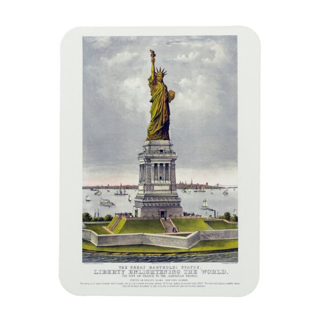 Die Freiheitsstatue, Die große Bartholdi-Statue Magnet (Vertikal)