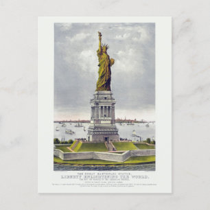 Die Freiheitsstatue, Die große Bartholdi-Statue Postkarte
