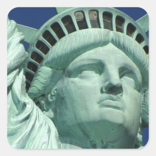 Die Freiheitsstatue in New York Quadratischer Aufkleber