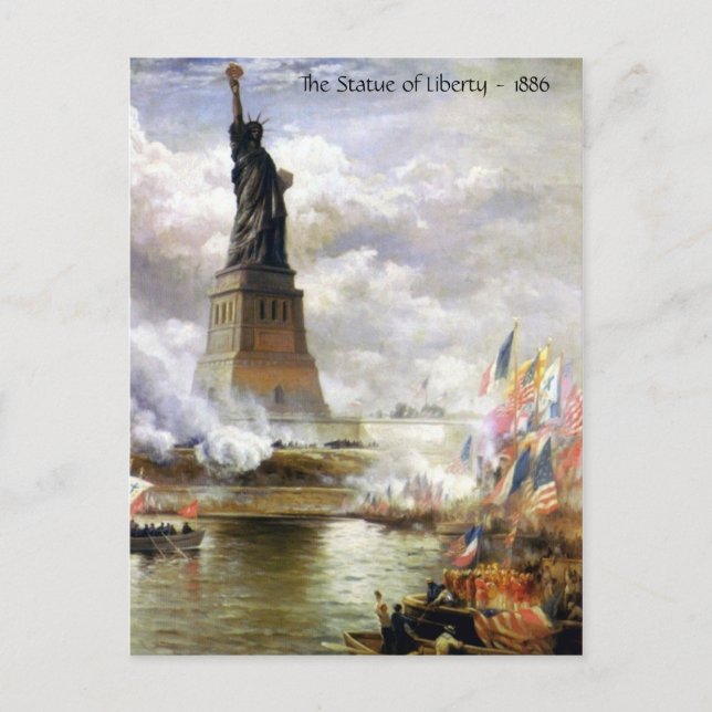 Die Freiheitsstatue von 1886 Postkarte (Vorderseite)