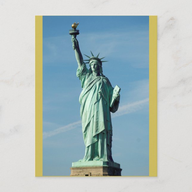 Die Freiheitsstatue zur Aufklärung der Welt Postkarte (Vorderseite)