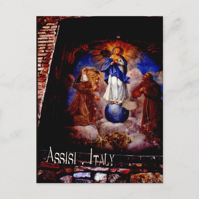 Die Fresken von Assisi Italien Geschenke Postkarte (Vorderseite)