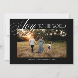 Die Freude am Weihnachtsdesign der Welt Feiertagskarte