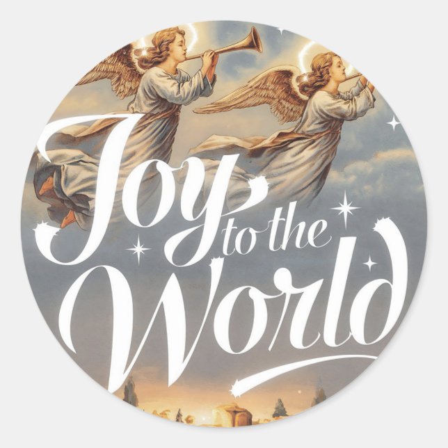 Die Freude am Weihnachtsdesign der Welt Runder Aufkleber (Vorderseite)