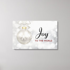 Die Freude am Welt Elegant Silver Christmas Ball Leinwanddruck