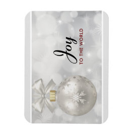 Die Freude am Welt Elegant Silver Christmas Ball Magnet