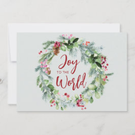 Die Freude am Winter-Kranz der Weltwasserfarbe Feiertagskarte