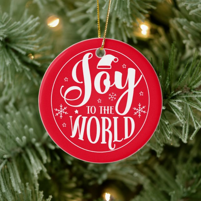 Die Freude an der Weihnachtsfeier Keramik Ornament (Baum)