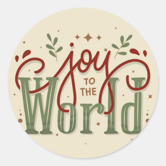 Die Freude an der Weihnachtszeit der Welt Runder Aufkleber (Vorderseite)