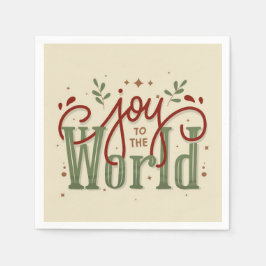 Die Freude an der Weihnachtszeit der Welt Serviette