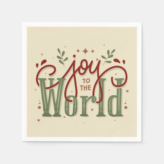 Die Freude an der Weihnachtszeit der Welt Serviette (Vorderseite)