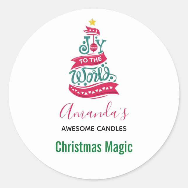 Die Freude an der Weihnachtszeitschrift der Welt Runder Aufkleber (Vorderseite)