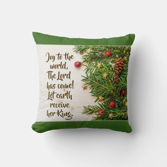 Die Freude an der Welt, der Herr hat Weihnachten C Kissen (Vorderseite)