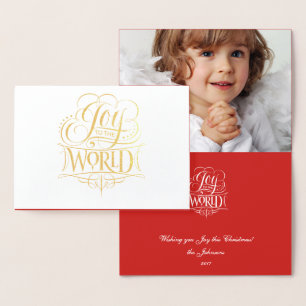 Die Freude an der Welt Gold Foil Religion Weihnach Folienkarte