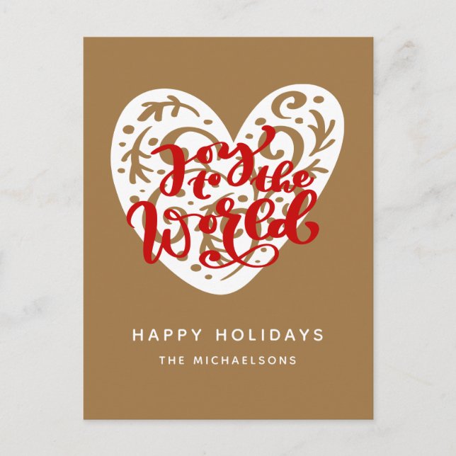 Die Freude an der Welt | Happy Holidays Postkarte (Vorderseite)