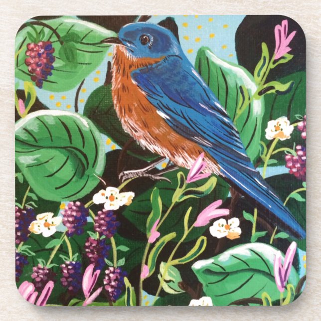 Die Freude an Jam Bluebird Getränkeuntersetzer (Vorderseite)