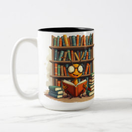 Die Freude der Bücher Zweifarbige Tasse