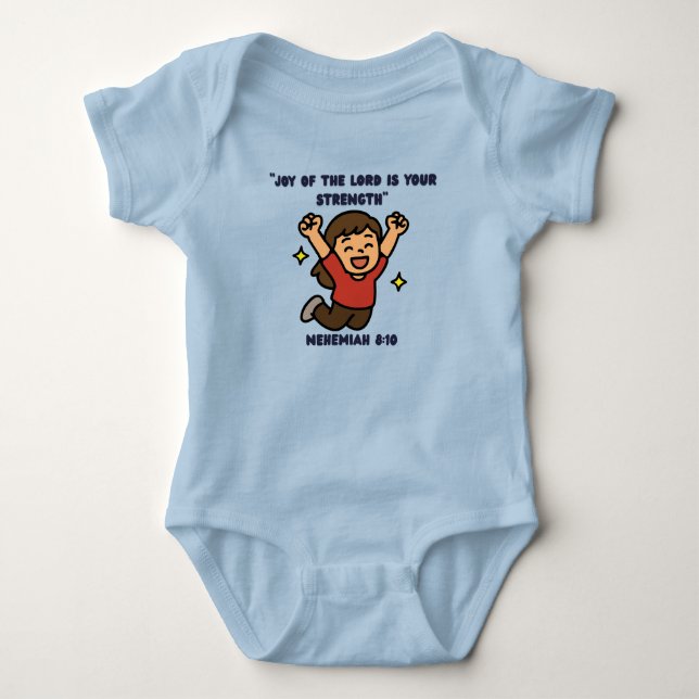 Die Freude des Herrn - Bibelvers Baby Strampler (Vorderseite)