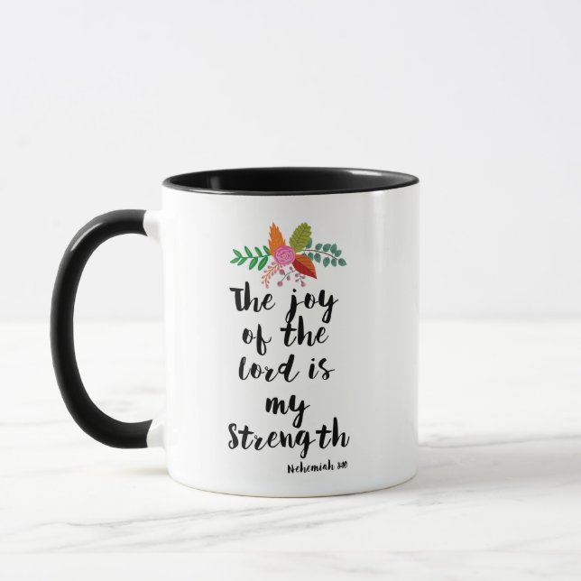 Die Freude des Herrn ist meine Kraft-Kaffee-Tasse Tasse (Links)