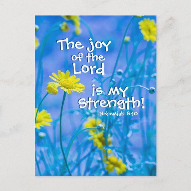 Die Freude des Herrn ist meine Stärke, Nehemiah 8: Postkarte (Vorderseite)