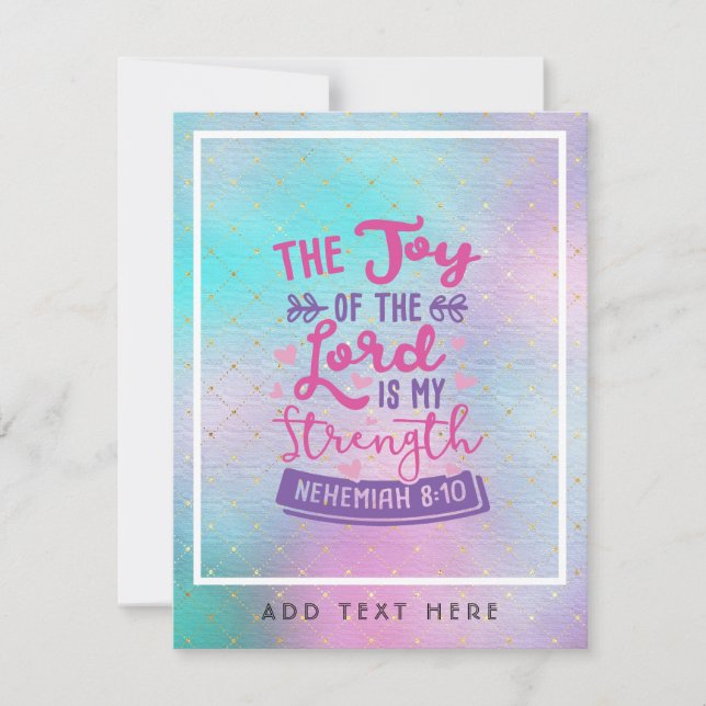 Die Freude des Herrn ist meine Stärke Personalisie (Vorderseite)