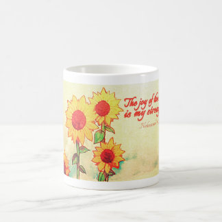 "Die Freude des Herrn ist meine Stärke", Sonnenblu Kaffeetasse