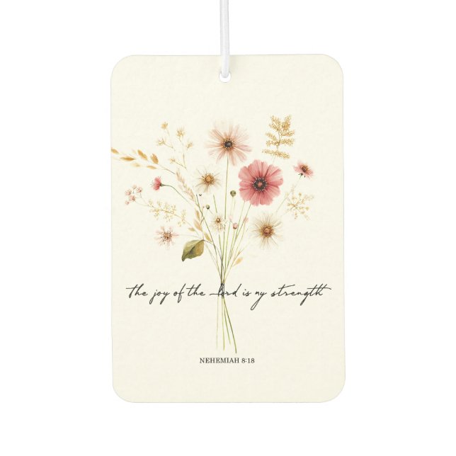 Die Freude des Herrn minimalistischen Blumen Autolufterfrischer (Vorderseite)