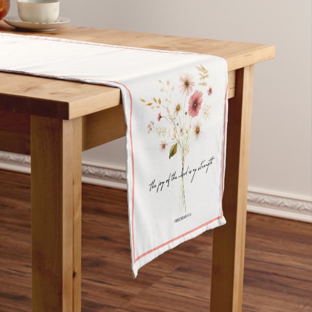Die Freude des Herrn minimalistischen Blumen Kurzer Tischläufer (Beispiel)
