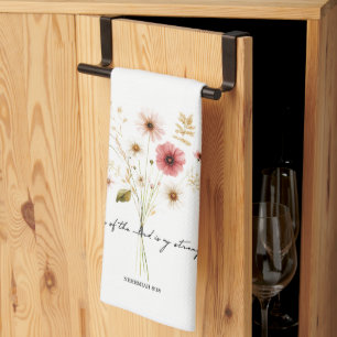 Die Freude des Herrn minimalistisches Floral Geschirrtuch