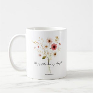 Die Freude des Herrn minimalistisches Floral Kaffeetasse